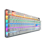 TECLADO MECANICO GAME FACTOR KBG400-WH-RD, RAINBOW, SWITCH RED, USB, BLANCO