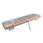 TECLADO MECANICO GAME FACTOR KBG400-WH-RD, RAINBOW, SWITCH RED, USB, BLANCO