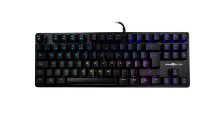 Teclado Mecánico Tkl Game Factor Kbg500-Bl – Rgb, Tenkeyless, USB Negro