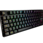Teclado Mecánico Tkl Game Factor Kbg500-Bl - Rgb, Tenkeyless, USB Negro