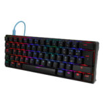 Teclado Mecanico Tkl Game Factor Kbg560-Bl Alambrico/USB/Rgb Switch Blue/Color Negro