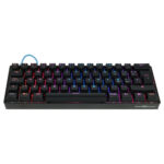 Teclado Mecanico Tkl Game Factor Kbg560-Bl Alambrico/USB/Rgb Switch Blue/Color Negro