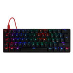 Teclado Mecánico 60 Game Factor Kbg560-Rd - Rgb, Teclas Extras Red Intercambiables, Red Switch, USB Rojo