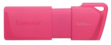 Memoria USB Kingston Datatraveler Exodia M 128Gb 3.2 Gen 1 Retráctil Rosa Neon