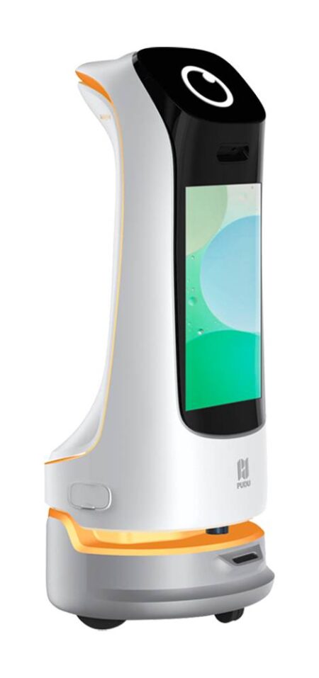 Robot Interactivo De Reparto Y Recepción Con Pantalla De Anuncios Ec-Line Modelo Kettybot. Dimensión De Pantalla 18.5 Pulgadas –