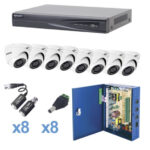 Kit Dvr Ev1008Turbox+ 8 Camaras Tipo Eyeball E8Turbo, 1080P