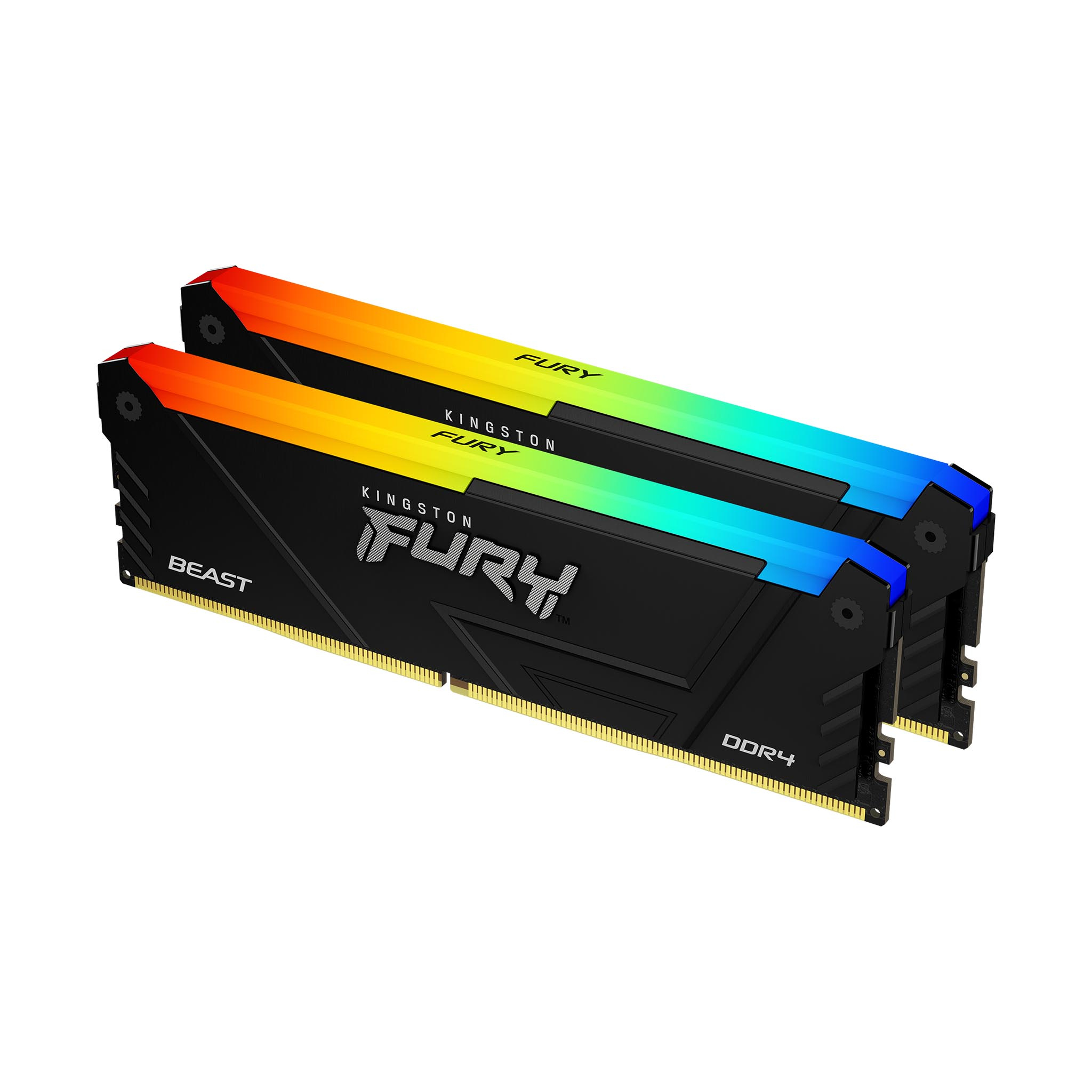 Memoria Ddr4 16gb 3200mhz (2x8gb) Kingston Fury Beast Cl16/non-ecc/rgb/xmp, Kf432c16bb2ak2/16