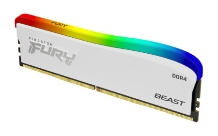 MEMORIA DDR4 16GB 3200MHZ KINGSTON FURY BEAST CL16/NON-ECC/RGB/XMP/COLOR BLANCO, KF432C16BWA/16