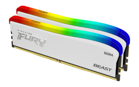 MEMORIA DDR4 16GB 3200MHZ KINGSTON FURY BEAST RGB KF432C16BWAK2/16 (2X8GB)/CL16/BLANCO