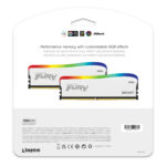 MEMORIA DDR4 16GB 3600MHZ KINGSTON FURY BEAST KF436C18BWA/16 CL18/COLOR BLANCO/RGB