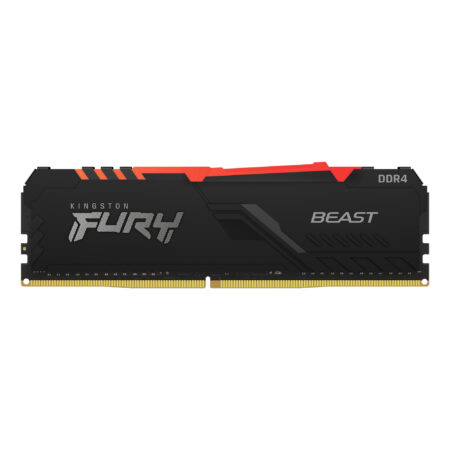 MEMORIA DDR4 8GB 3733MHZ KINGSTON FURY BEAST RGB KF437C19BBA/8/COLOR NEGRO/CL19/XMP