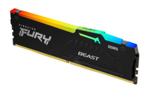 MEMORIA DDR5 8GB 5200MHZ KINGSTON FURY BEAST RGB KF552C40BBA-8, COLOR NEGRO, NON-ECC, CL40, XMP