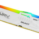 MEMORIA DDR5 16GB 5200MHZ KINGSTON FURY BEAST RGB NON-ECC CL40 XMP BLANCO, KF552C40BWA-16