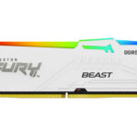 Memoria DDR5 16Gb 5200Mhz Kingston Fury Beast Rgb Non-ECC Cl40 Xmp Blanco, Kf552C40Bwa-16