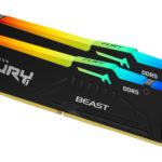 MEMORIA DDR5 32GB 6400MHZ KINGSTON FURY BEAST RGB KF564C32BBAK2-32 (2X16GB)/COLOR NEGRO/CL32/XMP