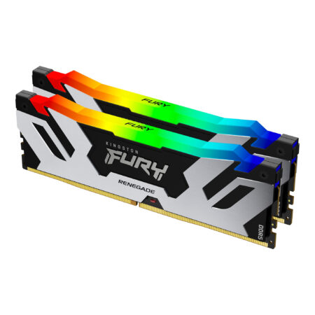Memoria DDR5 32Gb 7200Mhz Kingston Fury Renegade Rgb (2X16Gb)/Color Silver/Cl38/Kf572C38Rsak2-32