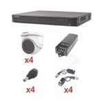 Kit Turbohd 1080P Hikvision Kh1080P4Dw - Interior Y Exterior, Alámbrico, 4, 1920 X 1080 Pixeles, 2 Mp