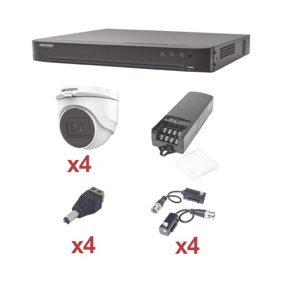 Kit Turbohd 1080P Hikvision Kh1080P4Dw – Interior Y Exterior, Alámbrico, 4, 1920 X 1080 Pixeles, 2 Mp