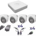 Kit Colorvu Turbohd Hikvision Kh1080Pl4Ec 1080P Lite/Dvr 4 Canales/4 Camaras Eyeball(Exterior)
