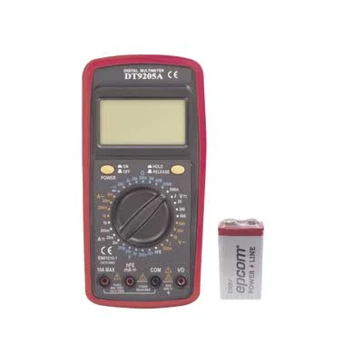 Kit Multimetro Digital Precision Dt9205Akit 600 Vcc/Vca Catii/Con Pantalla LCD/Incluye Bateria Er-9V De 9V