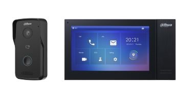 Kit De Videoportero IP Dahua Kitktp02, Frente De Calle, Monitor Y Switch PoE/7″ LCD Touch/1Mpx/SD/IP65