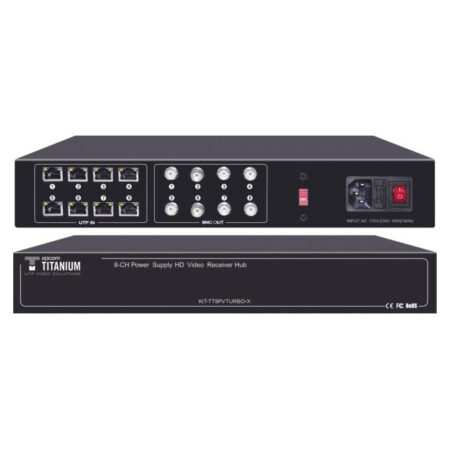 Kit Premium Epcom 1 Receptor Y 8 Tranceptores 8 Canales/Rack/36 A 12 Vcd/Hdtvi/4K, Kittt8Pvturbox