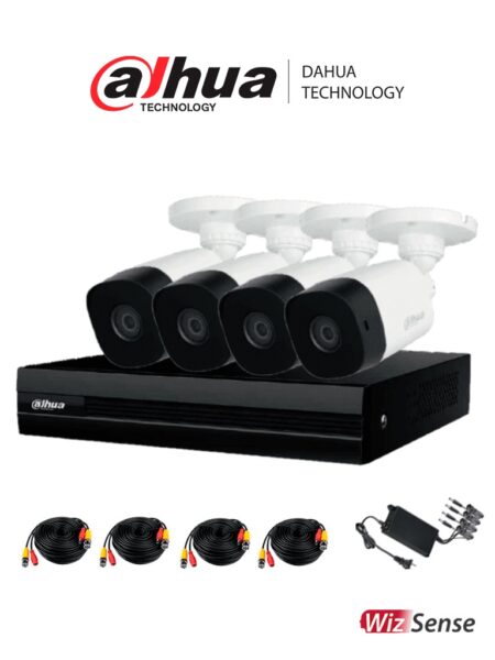 Kit Videovigilancia Dvr Cooper-I Wizsense - 8 Canales IP Más 2Ch IP O Hasta 10Ch IP, 4Ch Smd Plus, Con 4 Cámaras B1A21 2Mp. Búsqueda De Humanos Y Vehiculos