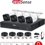 Dahua Kitxvr5104Hs4Kli3+4Hfw1500Cma- Kit De 4 Canales 5 Mp Con Audio Y Dvr De 4 Ch - Soporta 4 Canales + 4 IP O Hasta 8 IP + 4 Camaras 5Mp