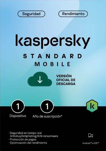 Esd Kaspersky Standard Mobile Android -Ios / 1 Dispositivo / 1 Año/ Base, Kl1048Zdafs