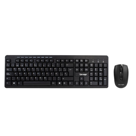 Kit Teclado Y Mouse Inalambrico Vorago Km-304 Multimedia USB Color Negro