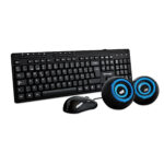 Kit Teclado Y Mouse Vorago, Estándar, 105 Teclas, Negro, 1000 Dpi