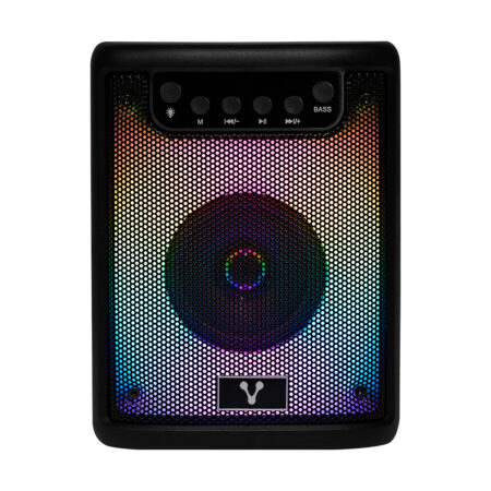 Mini Bocina Karaoke Speaker, Vorago Ksp-180 Bluetooth 5.3, 3″, 10W, Recargable, 3.5Mm, Carga USB Tipo C, Color Negro