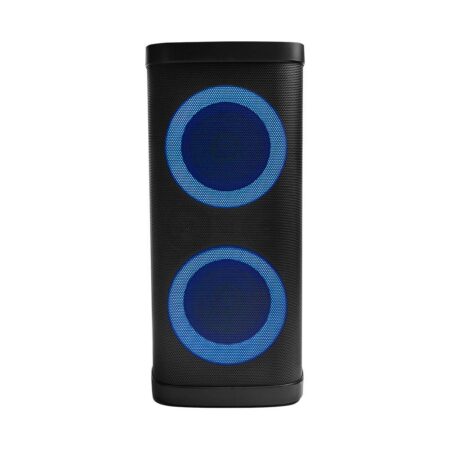 Bocina Vorago Ksp-580 Bafle Karaoke Speaker, Pantalla LCD, Dos Altavoces De 6.5 Y 2 Tweeters, Aros Con Rgb, Micro SD, Bluetooth 5.0