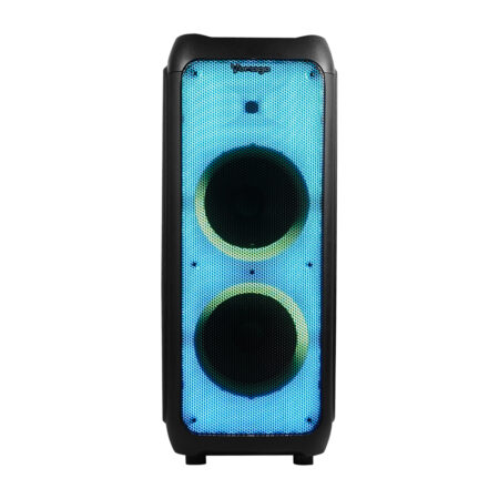 Bocina Inalambrica Vorago Ksp-600, Bluetooth/Color Negro/80W-Rms/3.5Mm/LED/Incluye Microfono Y Control Remoto
