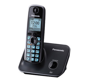 Panasonic Telefono Inalambrico, Pantalla De 1.8, Ecualizador, Alarma, Bloqueo De Llamadas, Altavoz, Negro