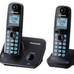 Panasonic 2 Telefonos Inalambrico, Pantalla De 1.8, Ecualizador, Alarma, Bloqueo De Llamadas, Altavoz, Negro