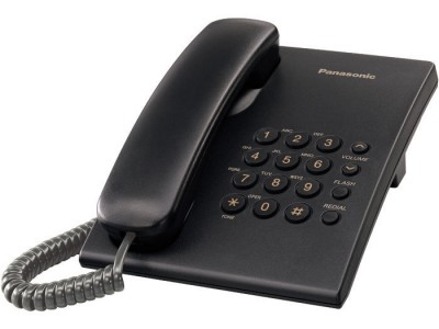 Telefono Panasonic Unilinea Basico S/Memoria Kx-Ts500Meb Color Negro