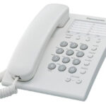 Panasonic Telefono Analogico, Marcador Rapido De 10 Numeros Para Pared/Escritorio, Blanco