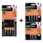 CARGADOR DURACELL CON 4 PILAS AAA Y 4 PILAS AA RECARGABLES