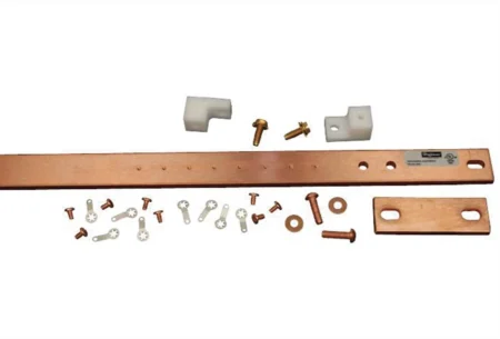 Kit De Barra De Tierra Fisica Hoffman Para Rack De 19″/Fabricada En Aleacion De Cobre Electrolitica Resistente/Dg19