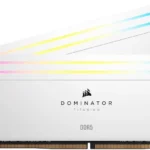 Memoria DDR5 48Gb 7000Mhz Corsair Dominator Titanium Cmp48Gx5M2B7000C36W (2X24Gb), Cl40, Xmp, Blanco