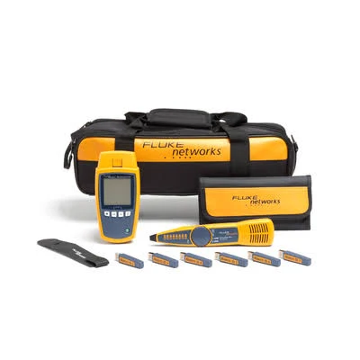 Kit De Verificador De Red Microscanner PoE Profesional Fluke Ms-PoE-Kit Medida, Para Comprobacion De Redes De Voz, Datos, Video Y PoE 802.3Af, At, Bt Y Upoe, Con Pantalla LCD Retroiluminada