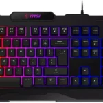 Kit Teclado Y Mouse Alambrico Gamer MSI Forge Gk100 Combo Us USB, Rgb, Optico, 7 Botones, 640Dpi, Ingles, Negro