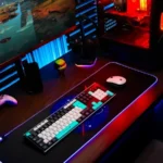 Kit Teclado Y Mouse Inalambrico Techzone Tzaccbi15 105 Teclas/3 Botones/1000 Dpi/Color Negro C/Azul Menta Y Blanco