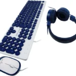 Kit Gamer Teclado, Mouse Y Audifonos Perfect Choice Pc-201731/Farben/Alambrico/Español/USB/Color Azul
