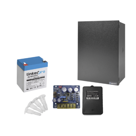 Kit Con Fuente Plb3 Con Salida De 12 Vcc A 4 A Epcom Incluye Transformador/Bateria De 12 V-7 A/Color Negro/Kit16B3Lk7