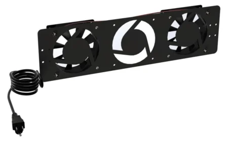 Kit De 2 Ventiladores Linkedpro Lpvent02Basic/110 Vca (12 X 12 Cm)/Con Clavija Para Gabinete De Piso