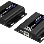 Kit De Extensor HDMI Epcom Tt6834K Hasta 200 Metros/4K @60Hz/Cat 6/Compatible Con Switch Gigabit/Control Ir/Color Negro