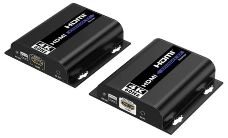 Kit De Extensor HDMI Epcom Tt6834K Hasta 200 Metros/4K @60Hz/Cat 6/Compatible Con Switch Gigabit/Control Ir/Color Negro