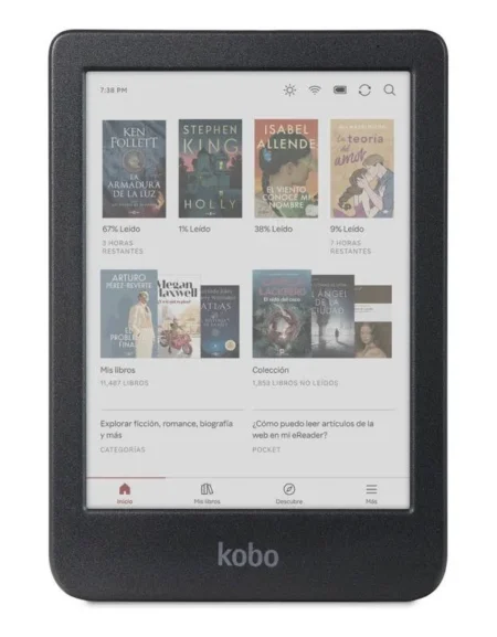 LECTOR ELECTRONICO KOBO CLARA COLOUR 6″ 512MB RAM/16GB/COLOR NEGRO